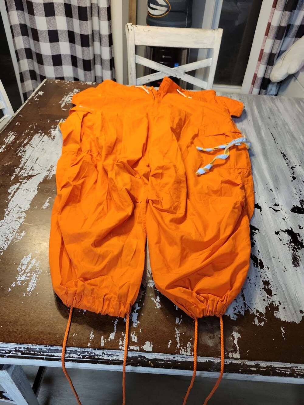 UFO Vintage Orange Cargo Parachute Pants